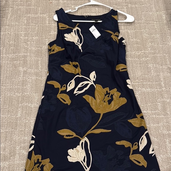 Banana Republic Blue and Yellow Sleeveless Scoop Neck Mini Dress - Picture 2 of 5